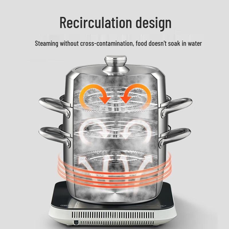 Supor 26cm 304 Stainless Steel Double-Layer Steamer Pot