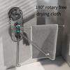 180°Rotating Suction Cup Towel Rack Multi-pole Toilet Towel Rod Clothes Hanger  for Kitchen