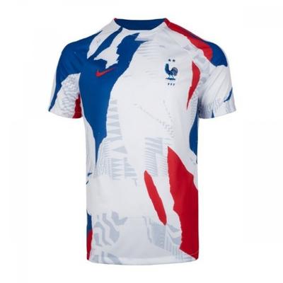 Nike Футболка с коротким рукавом Zqj Dm9548 100 Nike France Dry fiT Pre-match Топ с коротким рукавом