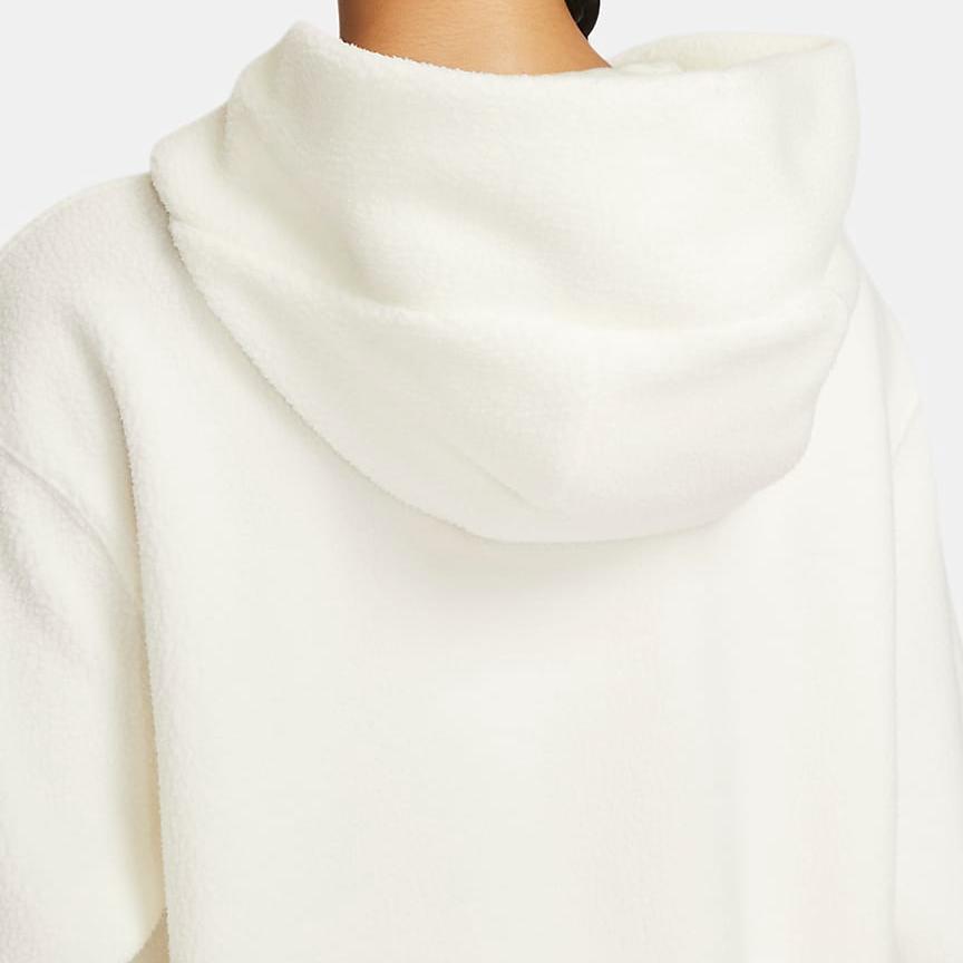 Nike Спортивная плюшевая однотонная повседневная спортивная толстовка с капюшоном женская толстовка Sail DQ6841-133