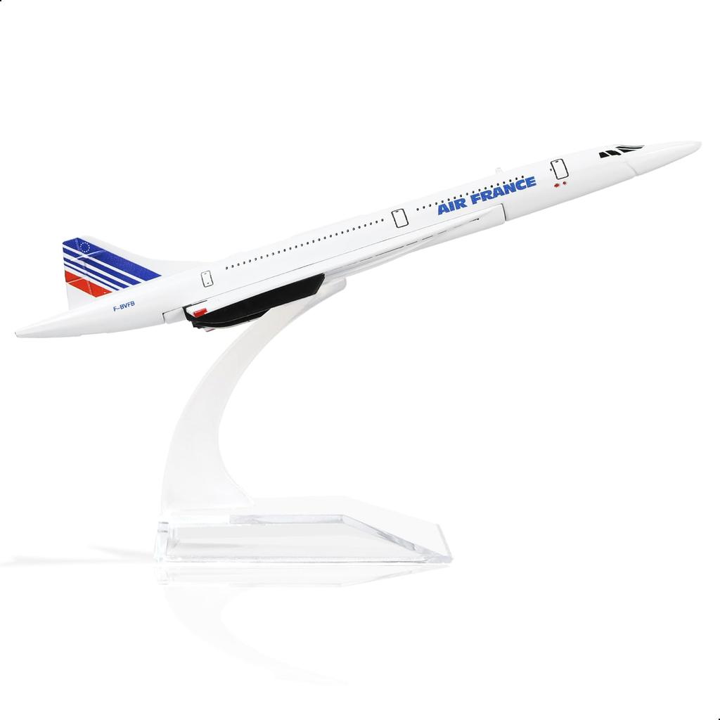 NUOTIE Concorde Air France Airplane Diecast Aircraft Model Metal Aircraft Model Display Model Collection or Gift 1/400 Model, Pre-Assembled Kit,