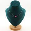 Stones and Minerals. Necklace 1 Pearl Cracked Agate Fuchsia 8 Mm. Steel Chain Necklace Women, Men. Customizable Size.