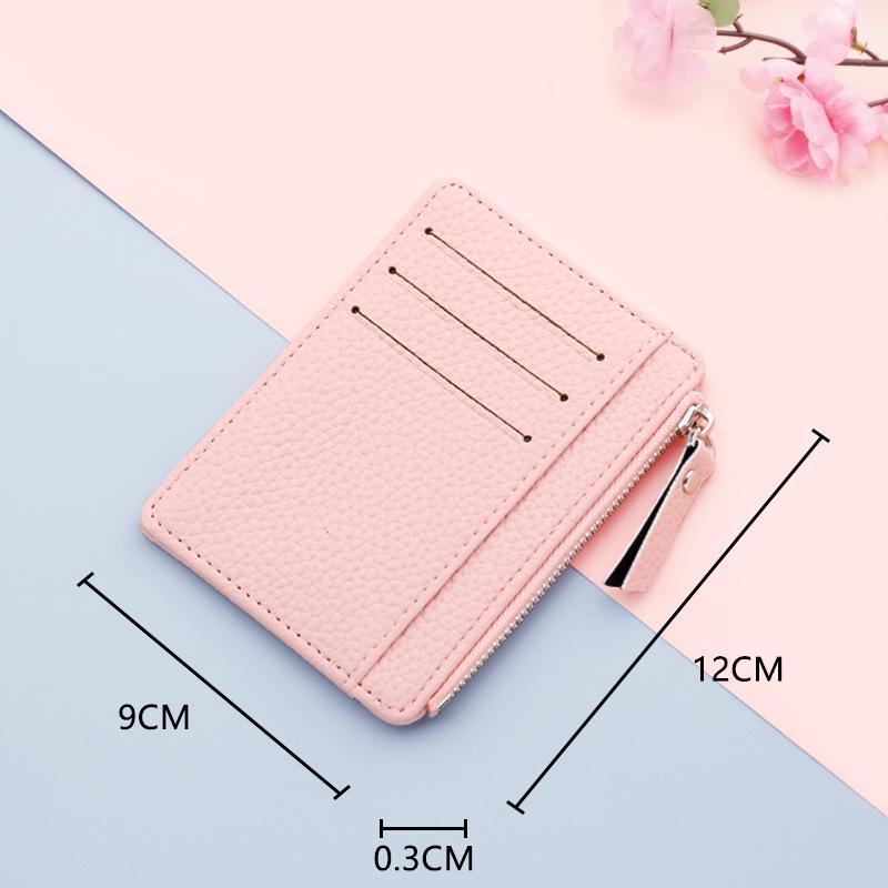 Small Fashion Credit ID Card Holder Slim Leather Wallet With Coin Pocket Man Money Bag Case For Men Mini Women Business Purse