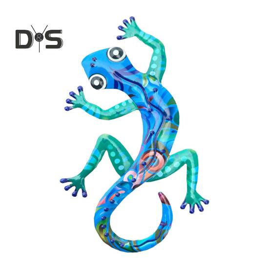 Металлический декор для стен в виде геккона, настенная красочная фигурка геккона, настенное искусство, украшение в виде геккона для сада, внутреннего и наружного декора, подарок на новоселье