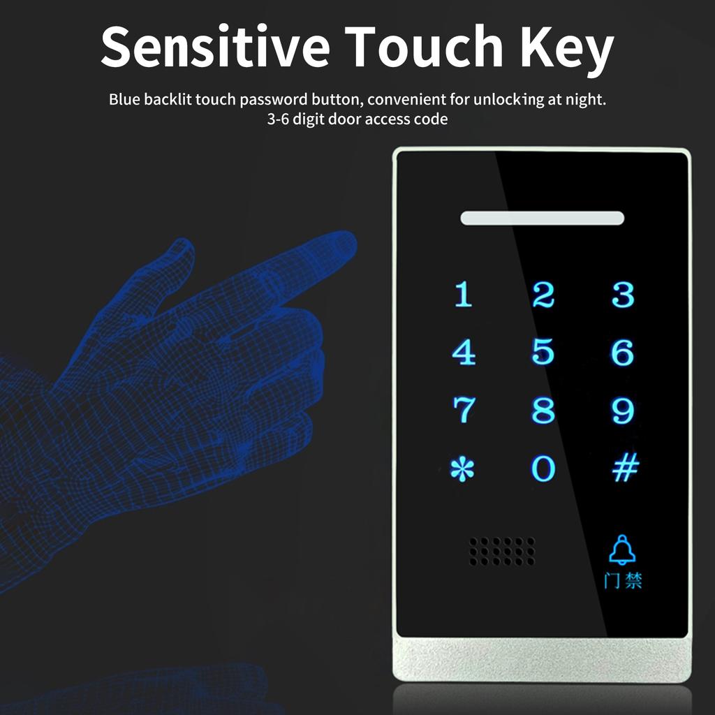 Клавиатура контроля доступа большой емкости, водонепроницаемая, безопасная подсветка, клавиатура контроля доступа к двери, клавиатура с паролем для дома, квартиры