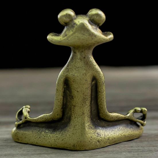 Медитация Туман Подставка для благовоний Винтаж Палочка Металл Сидящая лягушка Аромалампа Дом Офис