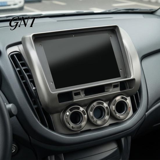 ABS Plastic Dash Adapter 9 Inch Car Radio Fascia Frame Kit for Honda Jazz Fit 2006 RHD Custom Housing Manual AC, Navigation Panel Frame, Stereo