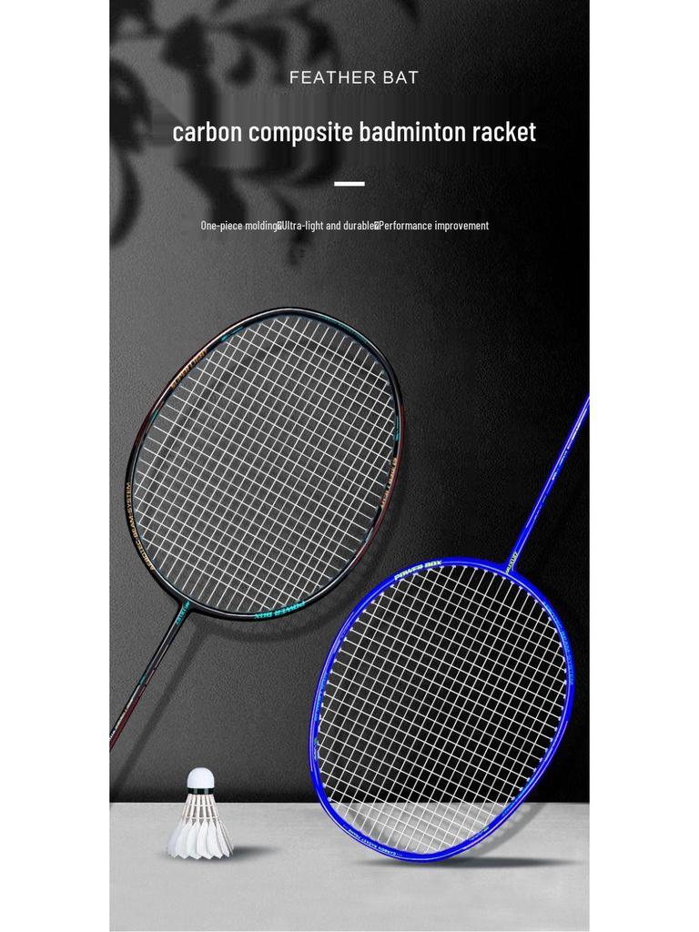 Набор бадминтонных ракеток Muxun из углеволокна - Прочные, сбалансированные, 2-секционные для взрослых и начинающих