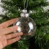 6Pcs Fillable Christmas Ball Ornament Clear Hanging Bauble Pendant 2024 Christmas Tree Home Decoration Navidad New Year DIY Gift