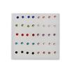 20 Pairs Colorful Faux Rhinestone Plastic Ear Studs Hypoallergenic Earrings