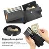 Популярный мужской кошелек, кошелек с защитой от кражи и RFID-меткой, вместительный карман для нескольких кредитных карт, сумка для мелочи.