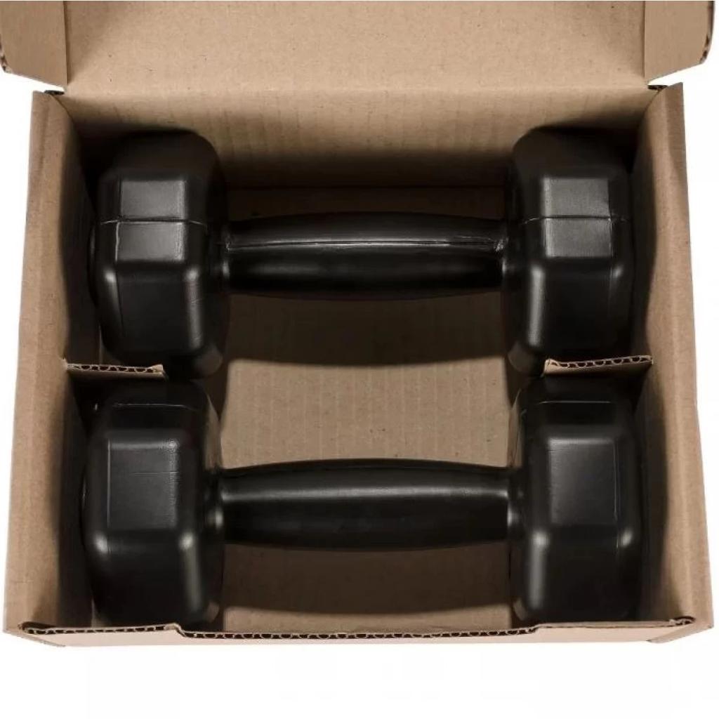 Гантелі для фітнесу PERTO 2шт композитні пластикові Чорний