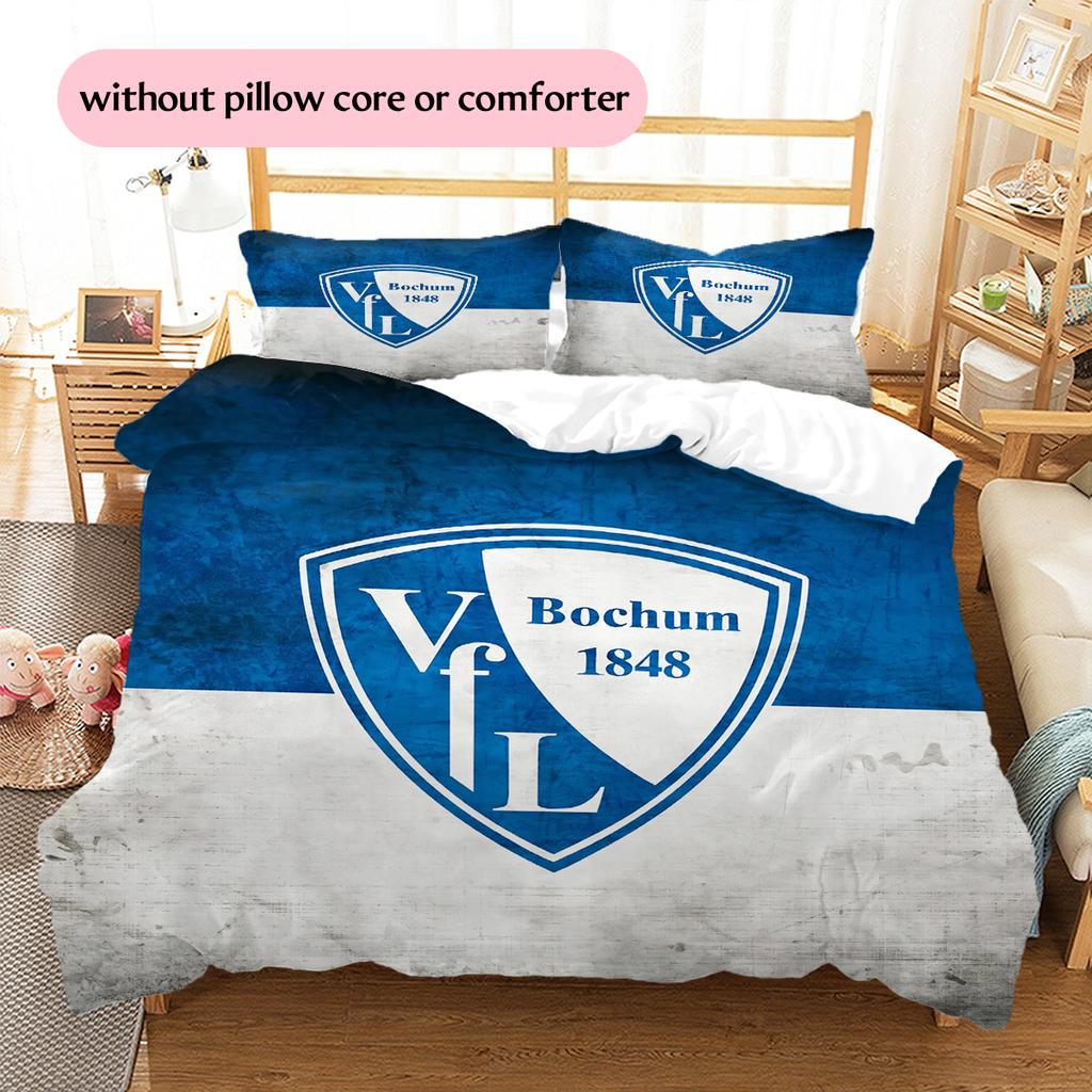 Bochum Pattern Bedding Home Decoration Birthday Gift (1 * duvet cover + 2 * pillowcase, without core)
