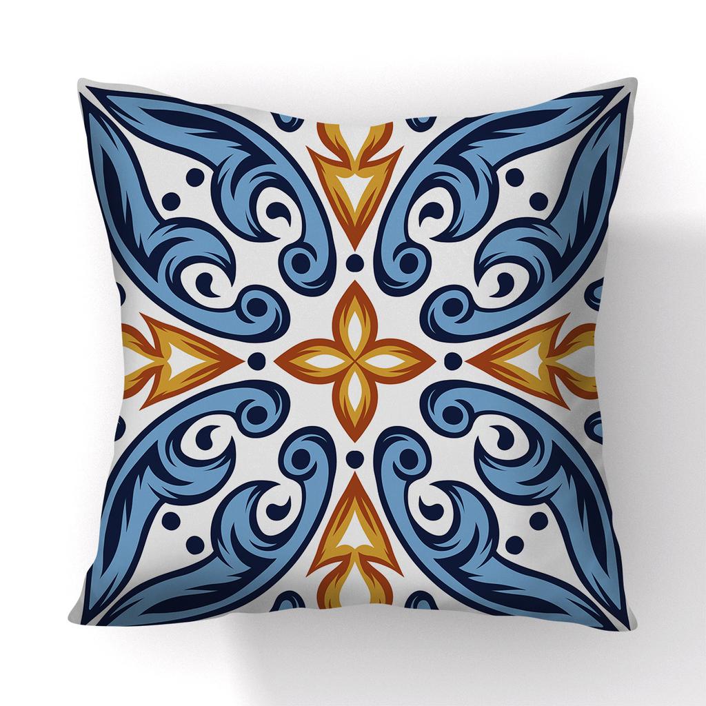 Nordic Ethnic Style Mandala Digital Printed Square Pillow Cover Linen Sofa Pillow Cushion Cover Home Furnishings