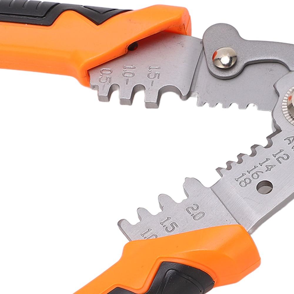 Stainless Steel Cable Cutter 6.9in Length Stripping Tool Convenient Crimper Tool  Repair Work