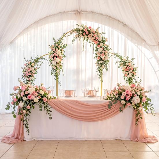 Balloon Arch Backdrop Stand 3Pcs/Set Metal Stand, 7Ft 5Ft Wedding Party Flower for Bridal Shower Birthday Baby Decoration