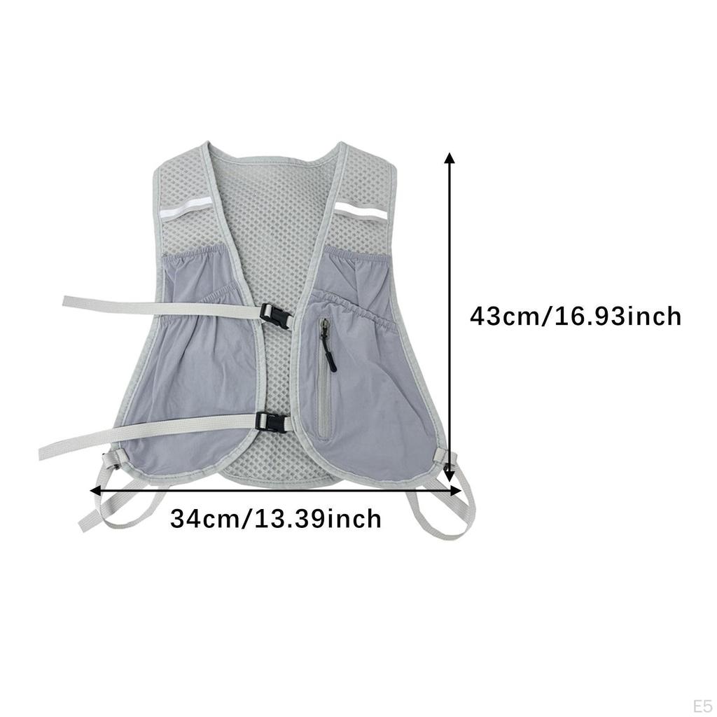 Жилет-питьевой рюкзак со светоотражающими элементами и отделениями для пеших прогулок и велоспорта