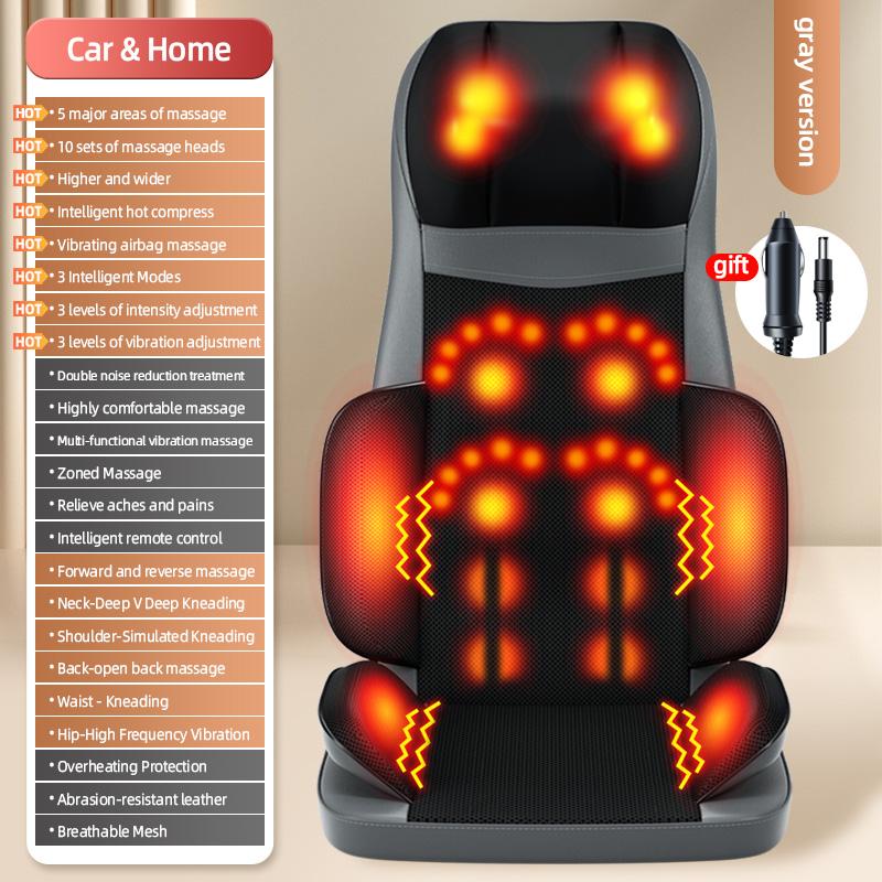 Дом/Автомобиль Облегчение боли в спине Разминающий Вибрационный Массаж Подушка для сиденья Шиацу Массажер для шеи и спины Подушка для массажного кресла всего тела