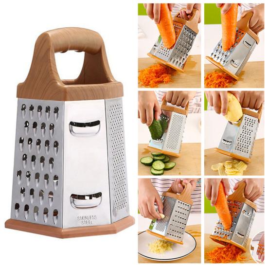 Vegetable Peeler with Handle Uniform Cutting Multifunctional 6-side Tower-shaped Potato Cheese Grater Vegetable Slicer Home Supply
