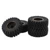 4PCS 1.2in RC Wheel Tires Rubber Brass Rim Superior Traction Enhanced Stability Black for  1/