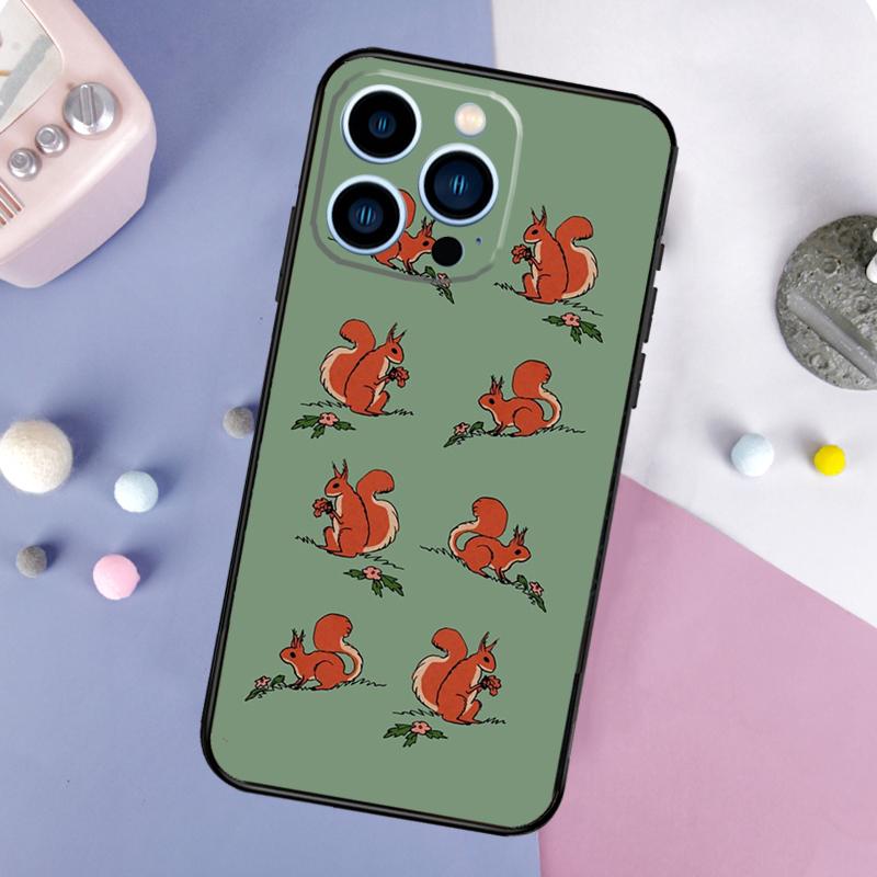 Милый чехол с животным белкой для iPhone 16 15 14 Pro 11 12 13 Pro Max XS X XR Plus 12 13 Mini Мягкая крышка