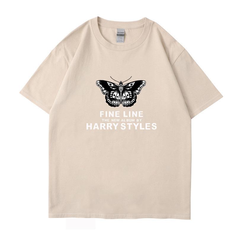Harry Styles Womens Butterfly Printed Tshirt Summer Fashion Cotton Casual Top Womens Y2K Retro Street Tshirt Clothing Top