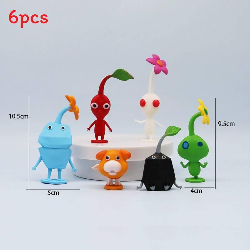 Набор коллекционных ПВХ фигурок Pikmin для фанатов игры с подставкой для демонстрации