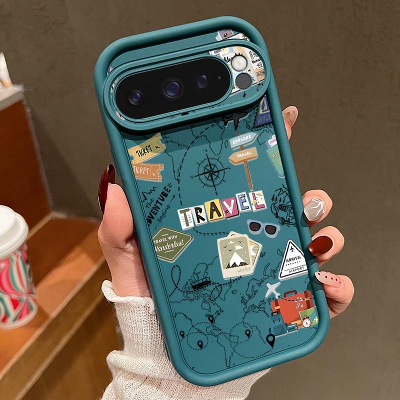 Чехол из ТПУ с рисунком карты путешествий для Google Pixel 10 8 7 Pro Pixel 9 Pro XL Противоударный Мягкий Силиконовый Чехол для Телефона для Google Pixel 8A