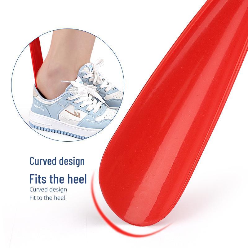 Plastic Shoe Horn with Round Handle – Easy Lift for Elderly, Pregnant, or Lazy People
