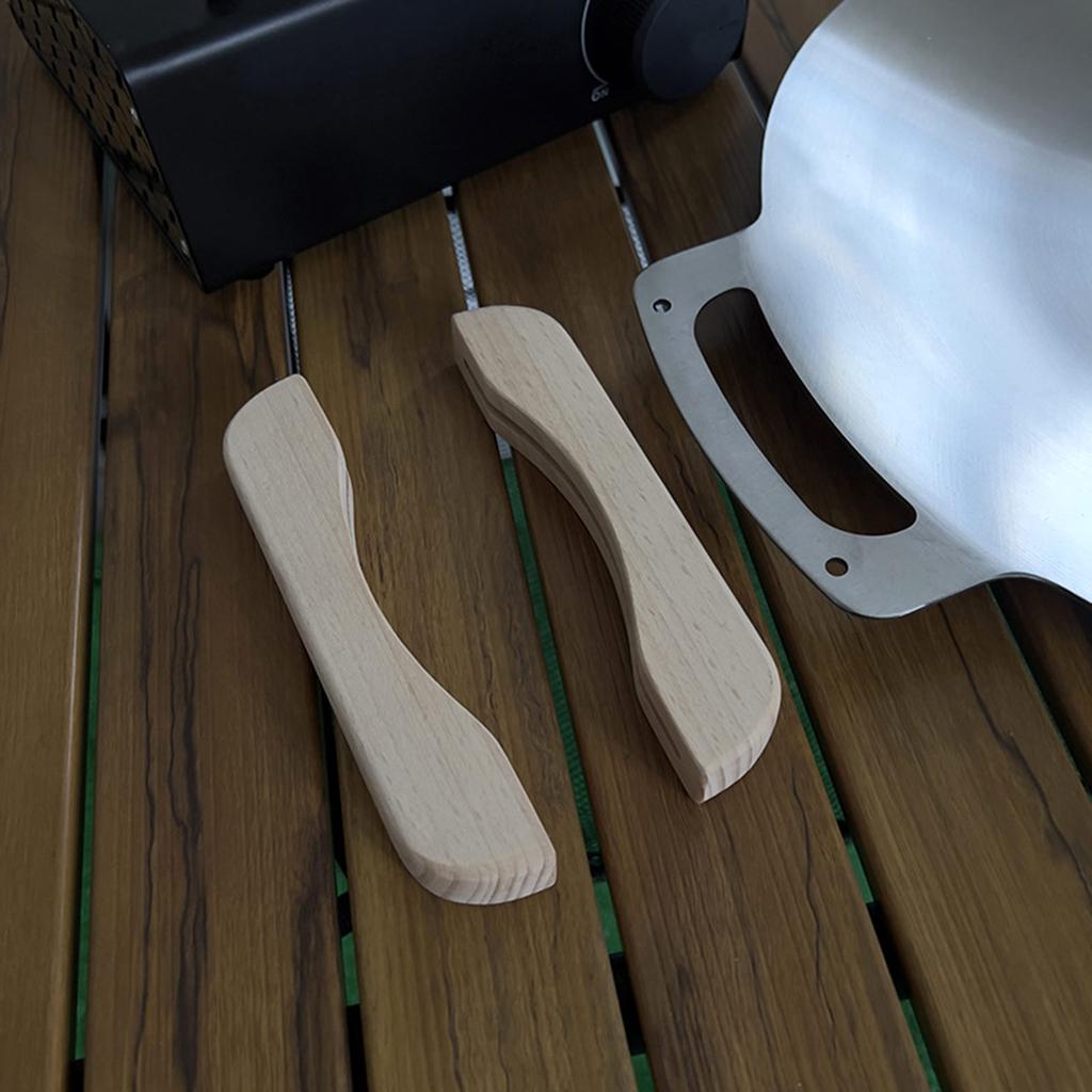 Деревянная ручка для сковороды барбекю, устойчивая к ожогам, изолированная ручка, ручка для кемпинга, ручка для горячих горшков, аксессуары для отдыха на природе