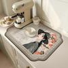Kitchen Countertop New Chinese Drain Mat Bowl Tray Table Table Table Mat Ancient Beauty Absorbent Quick Drying Non-slip Coaster