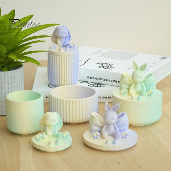 4 комплекта силиконовых форм с крышкой, форма для литья бетона, гладкие полосы, антипригарное покрытие, сделай сам, форма для хранения ювелирных изделий из эпоксидной смолы