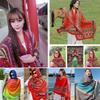 Ethnic Large Shawl Wrap Scarf Breathable Chiffon Hijabs New Women Cool Satin Smooth Crepe