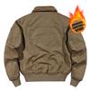Men's Winter Fleece-Lined Bomber Jacket: High-End Fashion Outerwear for Cold Weather