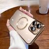 The Built-in Lens Film Is Suitable for IPhone16 Magnetic Phone Cases, Apple 15pro Electroplated PC Hard Shell I14 Protective Cases
