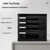 Deli 4-Layer Drawer Storage Box with Index Labels