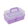 3 Layers Large Capacity Storage Box With Handle Foldable Plastic Portable Makeup Hairpin Organizer Nail Art Jewelry Box