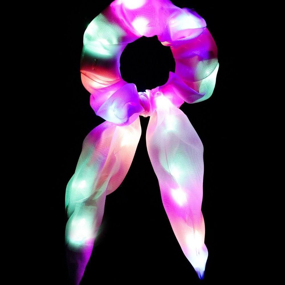 Светящиеся резинки для волос с бантом, резинка для волос, лента с подсветкой, головные уборы с резинкой для девочек