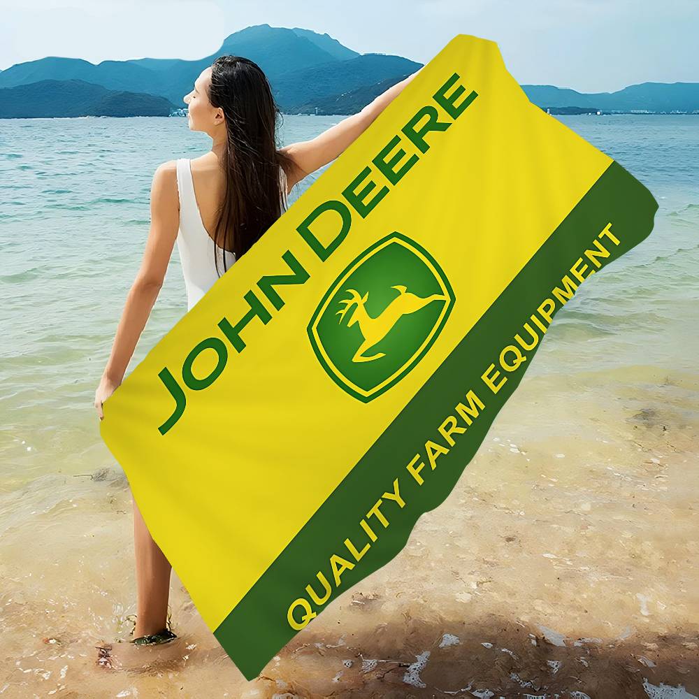 Fashion Brand J-John D-Deere Logo Bath Towel Microfiber Soft Water Absorbing Breathable For Decorative Cartoon Beach Towel