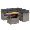 VidaXL Salon de Jardin avec Coussins 5 pcs, Canapés de Terrasse, Ensemble de Meubles de Patio, Mobilier d'Extérieur, Gris 3270829
