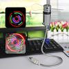 Настольный вентилятор с USB-дизайном, регулируемый, из АБС-пластика, энергосберегающий, светящийся, охлаждающий вентилятор для общежития