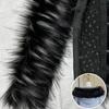 1 м большой меховой воротник DIY Поля для шляпы Полоска DIY Аксессуары для одежды Пушистая отделка Имитация енота Искусственный мех Полоса Декор