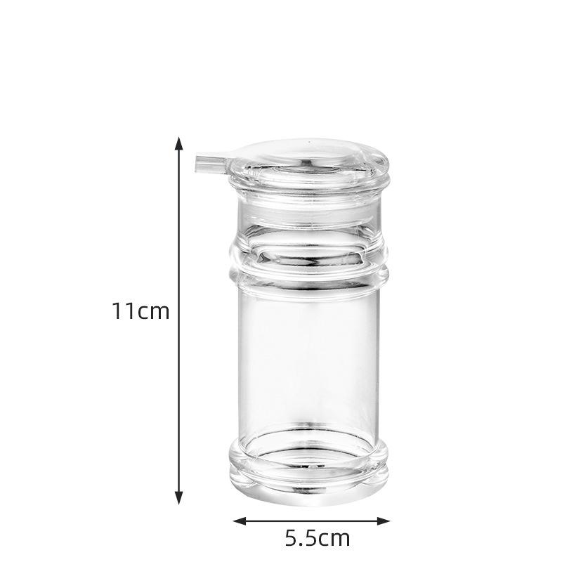 Прозрачная акриловая бутылка для масла с приправами, переносная пластиковая банка для специй, солонка, дозатор для перца, графинчик для соевого уксуса, кухонные принадлежности