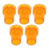 5PCS 22mm Single Angle Cane Tips Imitation Tire Texture Preservative Nonslip Rubber Translucent