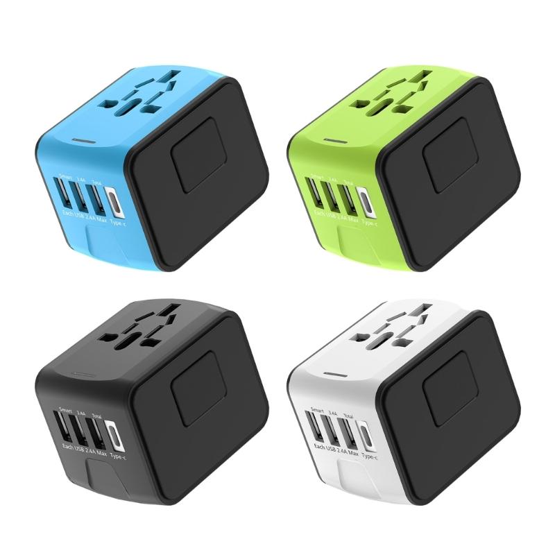 Power Adapter World Wide All In Adapter 3 USB Type Plug Wall
