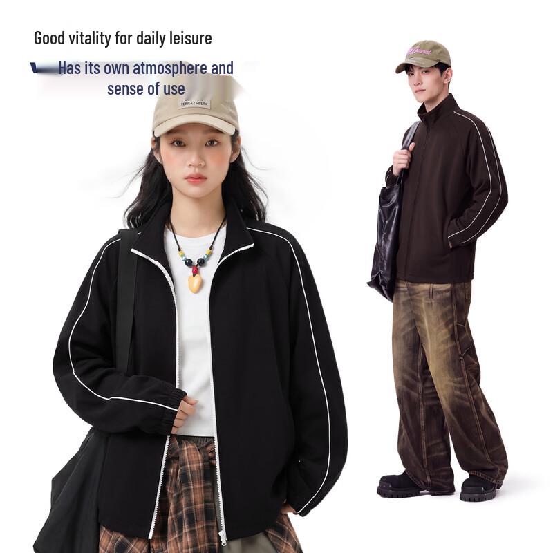 JEEP Men's Stand-Collar Casual Colorblock Jacket