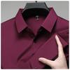 Весенняя мужская бесшовная немнущаяся рубашка в стиле business casual с длинным рукавом