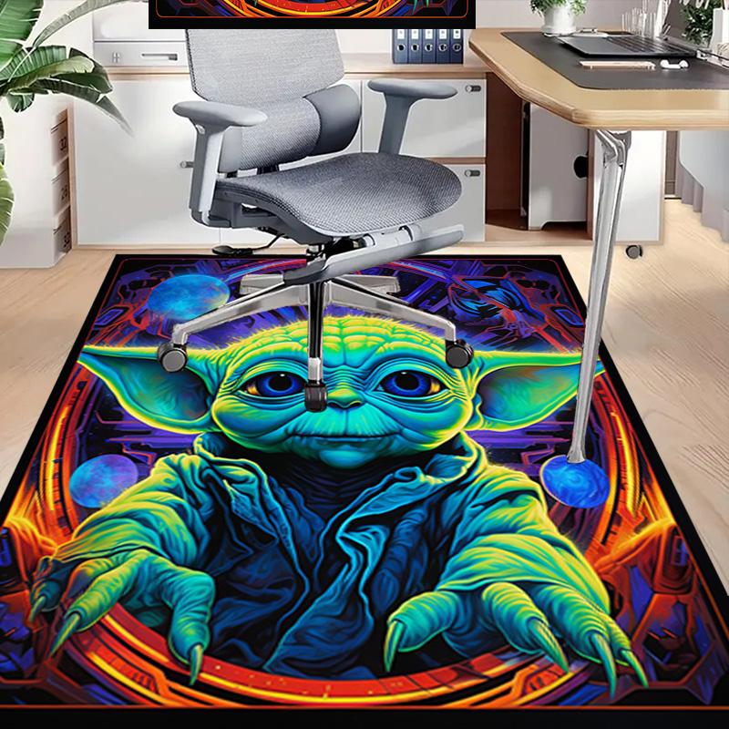 Yoda'S Cosmic Journey Carpet For Playroom Bedroom Living Room Sofa Home Decorkids Game Area Rug Nonslip Floor Mat