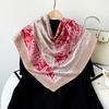 Satin Square Scarf 90cm Gift Silk Scarf Women'S Scarf Shawl Professional Elegant Scarf Sunscreen Scarf Shawl