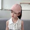 Bows Embroidered Kids Baseball Cap Girls High Ponytail Hat Adjustable Half-Hollow Top Children's Peaked Cap Summer Visor Caps